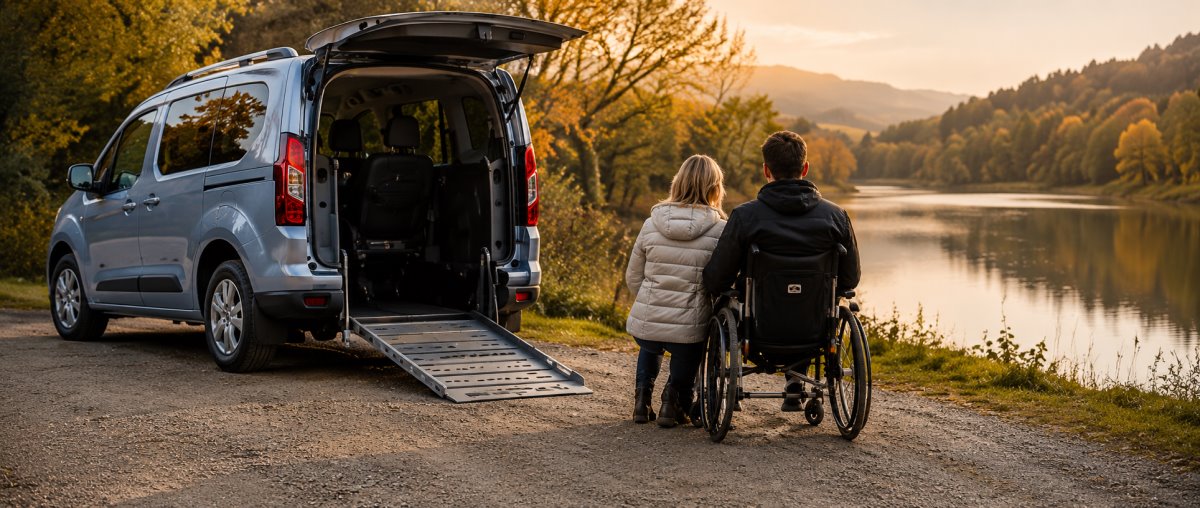 Family using wheelchair accessible vehicle